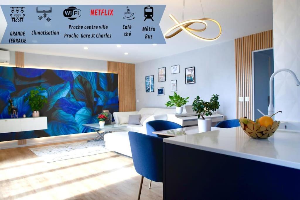 T3 Le Designer 4E-Terrasse-Climatisation & Netflix Apartman Marseille Kültér fotó